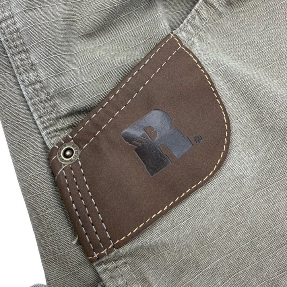 WRANGLER 50 Riggs Workwear Cargo Shorts Brown Ripstop Utility Carpenter Rugged